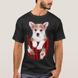 Corgi Dog Big In Pocket Idea Dad Mom T-Shirt