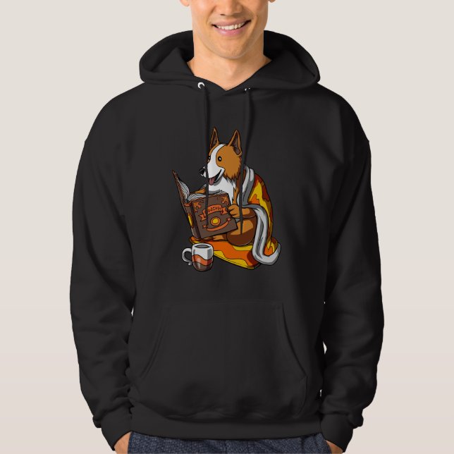 Corgi Dog Book Hoodie (Front)