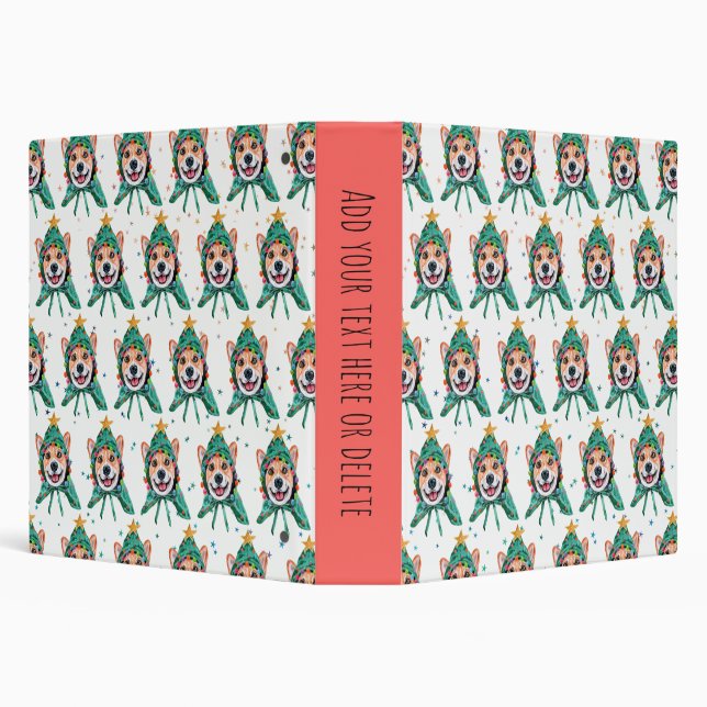Corgi Dog Breed Christmas Binder (Background)