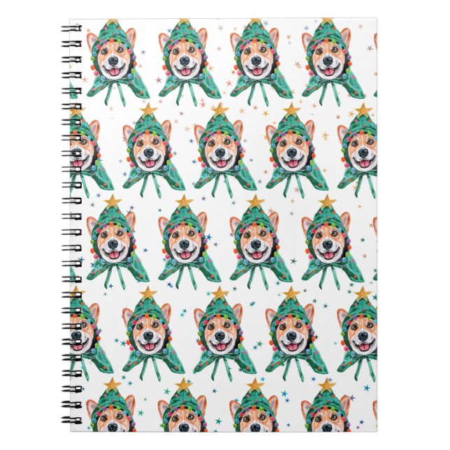 Corgi Dog Breed Christmas Notebook (Front)
