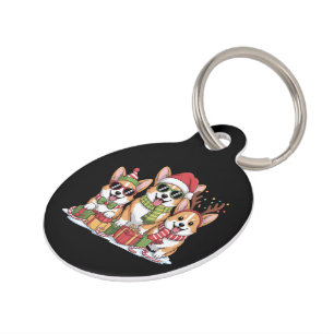 Corgi Dog Christmas Mom Dog Lover Holiday Gift Pet Tag