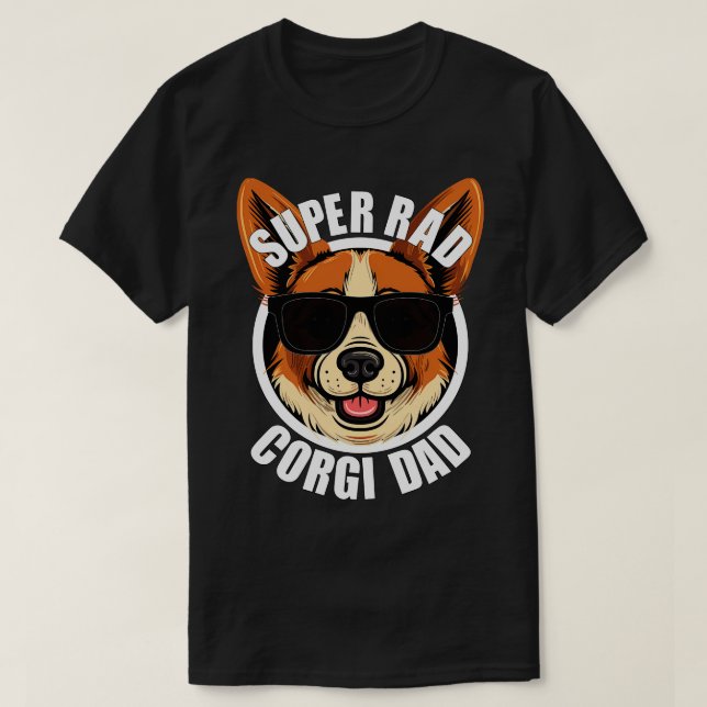 Corgi Dog Dad Funny Mens Fathers Day T-Shirt (Design Front)