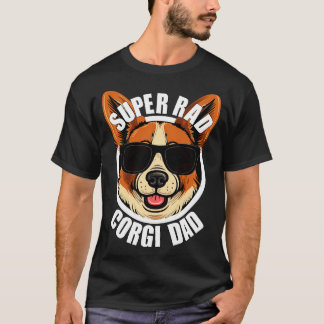 Corgi Dog Dad Funny Mens Fathers Day T-Shirt