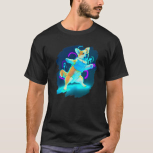 Corgi Dog Dancing Retro Breakdancing Dance Dancer  T-Shirt