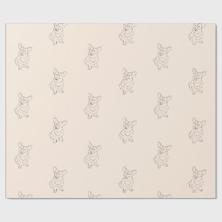 Corgi Dog Decorated Wrapping Paper