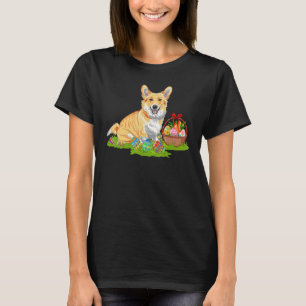 Corgi Dog Easter Egg Hunting Bunny Corgi Easter Su T-Shirt