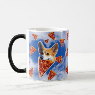 Corgi Dog Eating Pizza                             Magic Mug