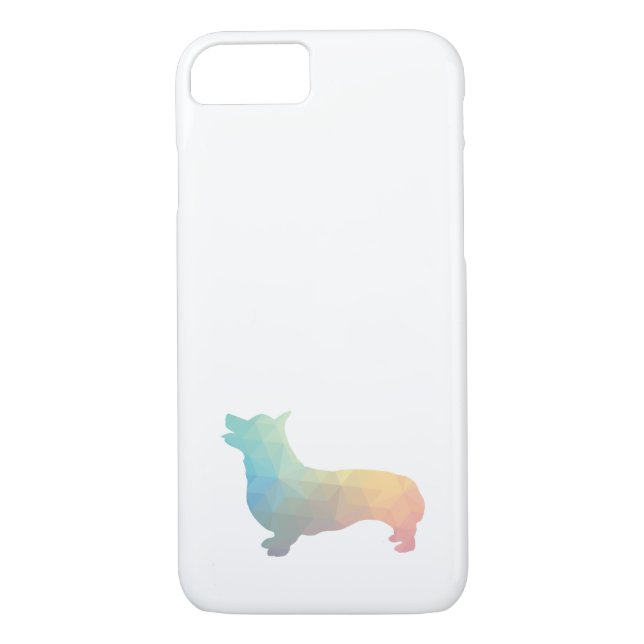 Corgi Dog Geometric Pattern Silhouette Pastel Case-Mate iPhone Case (Back)