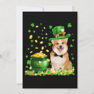 Corgi Dog Happy St. Patricks Day Holiday Card