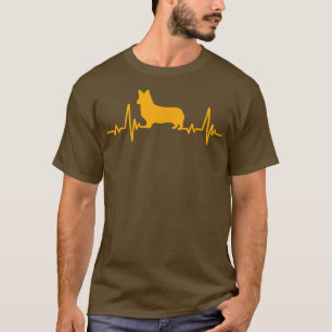 Corgi Dog Heartbeat Corgi Dad -340 T-Shirt