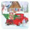 Corgi Dog In Christmas Delivery Truck Snow