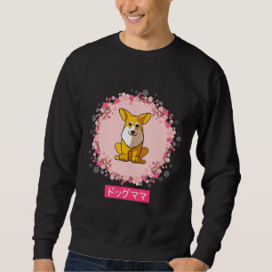 Corgi Dog Japanese Cherry Blossom Flower Sweatshirt