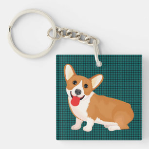 corgi dog keychain