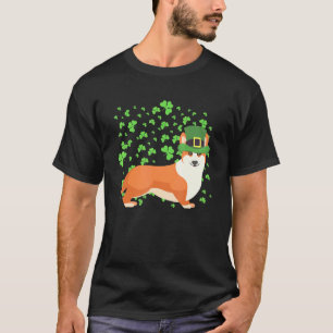 Corgi Dog Leprechaun Shamrock St Patricks Day T-Shirt