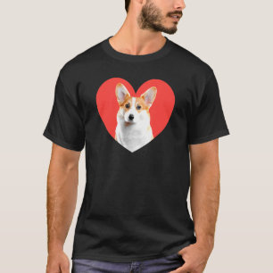 Corgi Dog Love Heart Red Cute Animal Pet T-Shirt