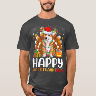 Corgi Dog Lover Halloween Christmas Happy Hallotha T-Shirt