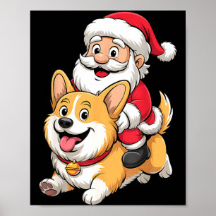 Corgi Dog Lover Kids Men Women Corgi Christmas Paj Poster