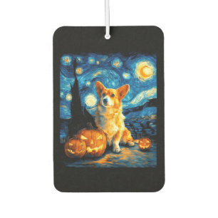 Corgi Dog Lovers Painting of van gogh starry night Air Freshener
