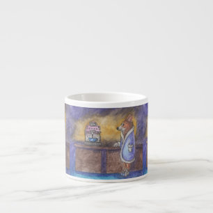 Corgi Dog, Making the Morning Coffee Espresso Cup