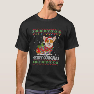 Corgi Dog Merry Corgmas Santa Corgi-Ugly Christmas T-Shirt