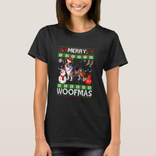 Corgi Dog Merry Woofmas Christmas T-Shirt