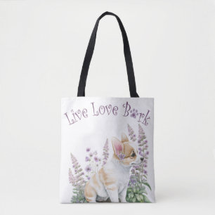 Corgi Dog Mom Floral Tote Bag