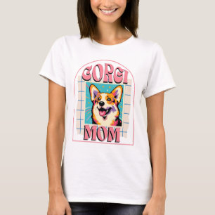 Corgi Dog Mom Pop Art T-Shirt