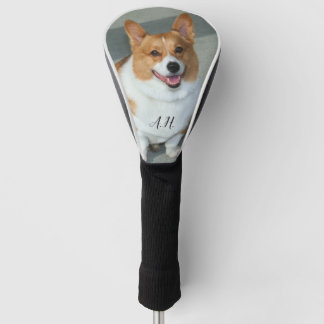 Corgi dog monogrammed golf head cover