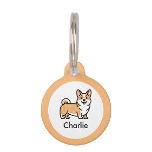 Corgi Dog Personalized Pet ID Tag