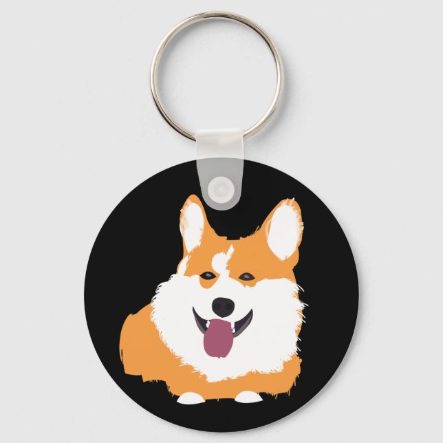 Corgi Dog Pet  Animal Keychain (Front)