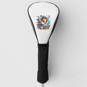 Corgi Dog Pirate Golf Head Cover