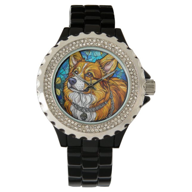 Corgi Dog Portrait Watch (Front)