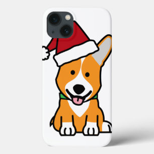 Corgi dog puppy Pembroke Welsh Christmas Santa hat iPhone 13 Case
