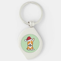 Corgi dog puppy Pembroke Welsh Christmas Santa hat