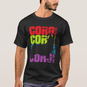 Corgi Dog Retro Vintage 60s 70s Corgi Loves Owner T-Shirt