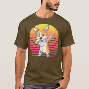 Corgi Dog Retro Vintage 60s 70s Funny Corgi Loves  T-Shirt
