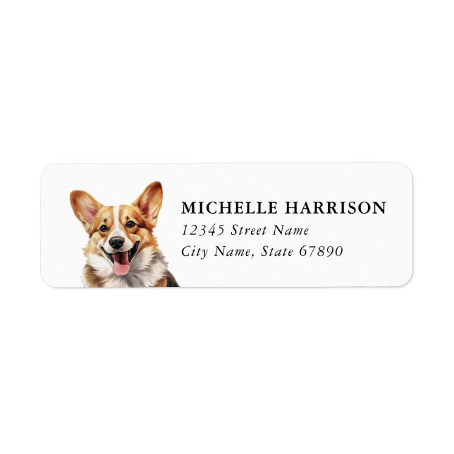 Corgi Dog Return Address Labels (Front)