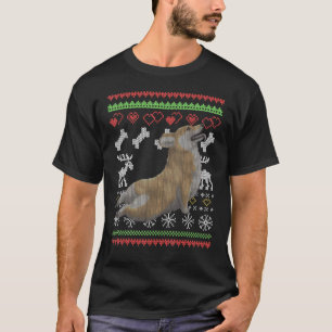 Corgi Dog Santa Claus Ugly Christmas Pattern X Mas T-Shirt