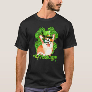 Corgi Dog Shamrock St Patricks Day T-Shirt