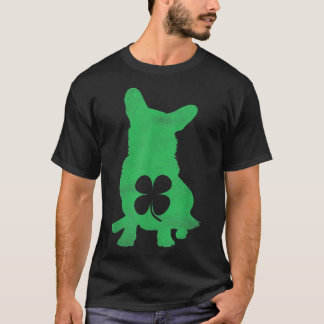 Corgi Dog Shamrock St  T-Shirt
