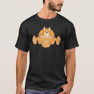 Corgi Dog T Fitness Gym Workout Weightlifting T-Shirt