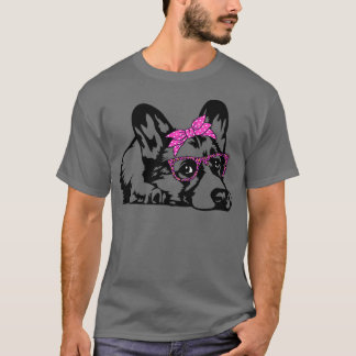 Corgi Dog With Bandana Glasses268 T-Shirt