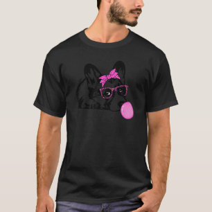 Corgi dog with with bubble gum bandana glasses T-Shirt