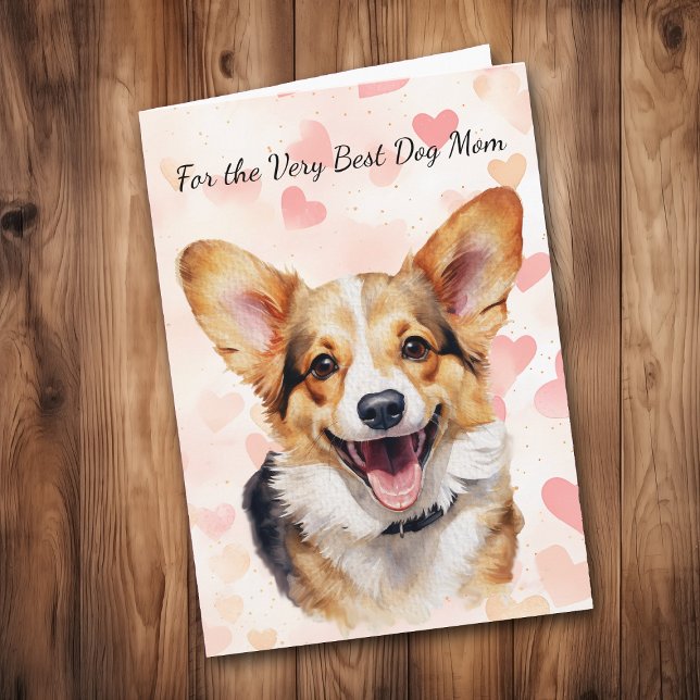 Corgi Dog You Make My Tail Wag Mom Holiday Card (Creator Uploaded)