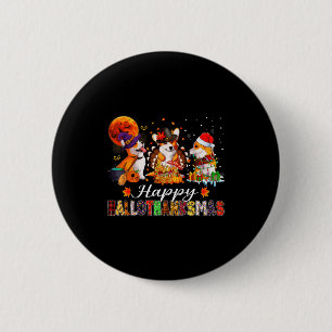 Corgi Dogs Halloween Thanksgiving Christmas Hallot 2 Inch Round Button