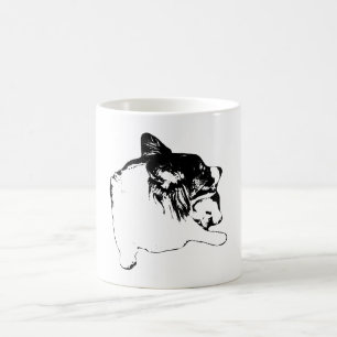 Corgi Ease in Clean Ink Coffee Mug