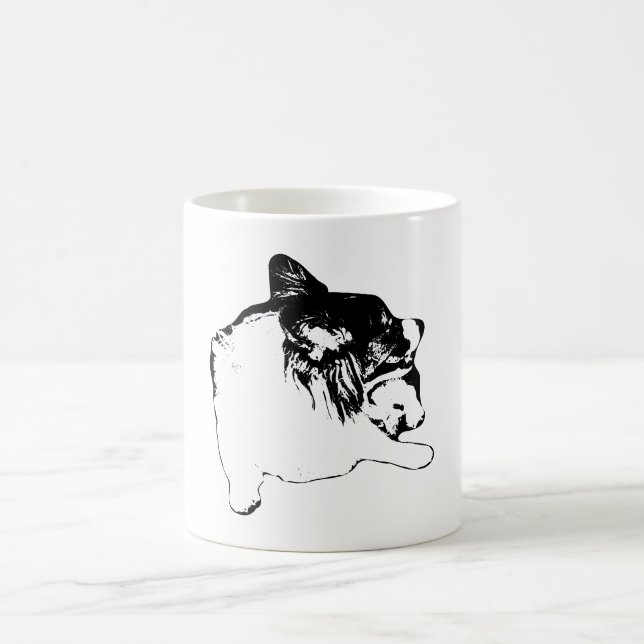 Corgi Ease in Clean Ink Coffee Mug (Center)