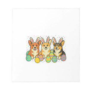 Corgi Easter T-Shirt_1 Notepad