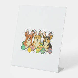 Corgi Easter T-Shirt_1 Pedestal Sign