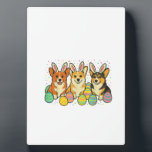 Corgi Easter T-Shirt_1 Plaque<br><div class="desc">Corgi Easter T-Shirt_1</div>